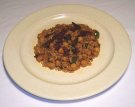 Garbanzo beans with bacon